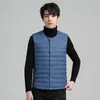 Colete de Penas Masculino Novo Estilo, Leve com Penas de Pato Branco, Colete para Roupa de Baixo Outono e Inverno 2026, Colete Quente da Moda para Homens