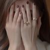 Anillo Geométrico Dongdaemun de Corea del Sur Casual Color Conservación Moda Temperamento Personalidad Lujo Ligero Nicho Dedo Índice Anillo Exquisito para Mujeres