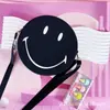 Bolso de hombro de silicona con cara sonriente simple y lindo estilo coreano ins para mujer, bolso cruzado de gran capacidad, bolsa para estudiante y adulto