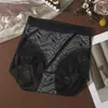 Bragas sin costuras para mujer, de encaje en la entrepierna, cintura alta, pura lujuria, sexy, levanta glúteos, talla grande