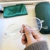 Óculos Redondos Pequenos Retrô com Armação Leve Tr90 Anti-Luz Azul Sem Grau Armações Unisex Atacado Estilo Chinês Vintage