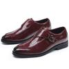 Zapatos Oxford con Relieve de Monje de Talla Grande Transfronterizos para Hombre Puntera Cuadrada Zapatos de Cuero para Hombre Correa Lateral Estilo Británico de Negocios En Stock