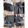 Temperamento Vida de Deslocamento Traje de Enganação Saia-Calça Bainha de Saia Animada Crocante e Emagrecedora Saia Trapezoidal Saia Evasê Shorts