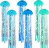 Decoraciones de Actividades de Temporada de Regreso a Clases con Temática Oceánica de Verano para Jardín de Infantes Adornos Colgantes de Cumpleaños Medusas Burbujas Banderines