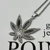 Colar Folha de Bordo Full-Diamond Europeu e Americano de Venda Quente Transfronteiriça Moda Feminina Personalidade Tendência Hip-Hop Corrente Osso Corrente Colar Fabricante Atacado