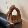 2026 Nuevo Bolso de Otoño Bolso de Felpa Moda para Mujer Bolso de Mano Esponjoso Bolso con Textura de Nicho Elegante Bolso de Piel