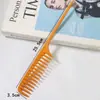 Peine de Peluquería para Teñir en Stock Herramienta de Corte de Pelo de Plástico Peine Antiestático para el Cabello Peine de Cola con Punta de Aguja de Hierro para Salón Venta al por Mayor