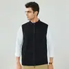Lã 100% pura outono e inverno novo modelo fio Yangzi fiado fino de 16 contagens moda simples colete quente com zíper duplo