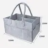 Bolsa de feltro multifuncional para fraldas da mamãe para passeios, bolsa de armazenamento quadrada para fraldas de bebê