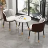 Mesa Pequeña y Sillas de Ocio para Balcón, Set de Recepción Sencillo y Moderno con una Mesa y Dos Sillas, Nuevo Set de Mesa y Sillas para Reuniones de Lujo Ligero para Hotel