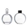 Frasco de vidro redondo plano simples 100ml cristal branco não-fogo frasco de perfume aromaterapia transparente volátil frasco spot atacado