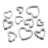 2 Colgantes de Anillo de Acero Inoxidable 304 con Corazón Hueco de Múltiples Estilos, Joyería y Accesorios de Ropa DIY Simples y Versátiles