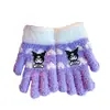 Guantes de Kuromi para Niños Guantes Cálidos de Invierno para Niñas Pequeñas Lindos Guantes sin Dedos de My Melody para Niñas y Bebés para Proteger Contra el Frío y el Viento
