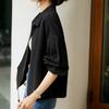 Chaqueta Ligera Elegante de Triacetato de Gama Alta Top Corto Casual de Solapa Ajustado Moda Femenina Otoño 2026 Nuevo
