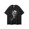 Camiseta Base Suelta Nacional Tendencia para Hombre y Mujer de Manga Larga con Estampado de Payaso Estilo High Street Europeo y Americano Otoño