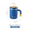 Termo de Acero Inoxidable 304, Taza para Beber de Aspecto Elegante para Estudiantes con Asa y Tapa, Vaso de Agua de Gran Capacidad