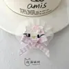 Gato Adorno de Encaje Tela a Cuadros Lazo Accesorios DIY Bolsa Zapato Flor Sombrero Accesorios Accesorios para Ropa