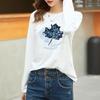 Camiseta de Manga Larga de Algodón Puro para Mujer, Tendencia de Nicho, Nueva Popular 2025, Otoño Temprano, Holgada, Talla Grande, Camiseta Básica Superior
