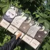 Meias esportivas de algodão para mulheres, trama de mil pés, comprimento até o meio da panturrilha, tricô à máquina integrado, meias de algodão, cor sistema Maillard café com leite de moca, 26 Outono/Inverno