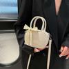 Bolsa feminina estilo coreano, cor sólida, tecido, combinando, pequena, quadrada, casual, fofa, transversal, bolsa de ombro, almofada