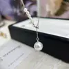 Colgante de Perla de Agua Dulce Natural con Cadena en Forma de Y, Ajustable, Joyería de Alta Gama, Colgante de Perla Edison Zhuji al por Mayor