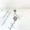 Brincos Pingente Coração Garra de Gato Liga de Titânio F136 Titânio G23 Rosca Interna Zircônia Joias para Piercing de Lábio/Língua Cabeça