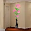 Flor de Lirio Cristal Acrílico 3D Pegatina de Pared Tridimensional para Sala de Estar Sofá Fondo de TV Pared de Entrada Decoración del Hogar Pegatina