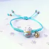 Jingdezhen Navidad Cerámica Cuerda Trenzada Pulsera Animales de Dibujos Animados Cuerda de Mano Joyería al por Mayor para Atracciones Turísticas Nicho Lujo Ligero