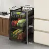 Estante de almacenamiento de cocina extraíble para gabinete debajo del fregadero, canasta de cajón ultraprofunda para especias, estante de almacenamiento en capas para lavabo