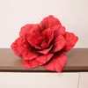 Flores de magnólia de veludo estilo europeu e americano para decoração de casamento, painel de fundo para grandes eventos, vitrine, flores artificiais vintage