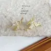 Brincos Criativos Personalizados de Borboleta Líquida Leve Luxo Elegante Brilhante Diamante Novos Populares Brincos Quentes Agulha de Prata S925