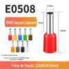 Conector Terminal Pré-Isolado Tipo Ve Tubo Transfronteiriço Estilo Europeu Tipo Agulha Oca Prensado a Frio
