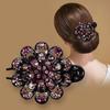 Tela Aberta Pavão Presilha Grande Bico de Pato Presilha de Cabelo Elegante Strass Presilha de Mola Presilha para Penteado Presilha de Disco para Cabelo