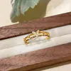 Anel Borboleta de Camada Dupla em Prata Esterlina S925 Banhado a Ouro 18K para Mulheres, Estilo Japonês, Nicho, Alto Padrão, Luxo Leve, Anel Exquisito e Moderno