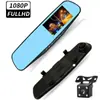 Espejo retrovisor de coche grabadora de conducción lente única doble coche HD 1080P frontal y trasero cinta doble imagen de marcha atrás