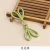 Nuevo Estilo Chino Estilo Nacional Hebilla de Mariposa con Cuentas de Jade Botón Hebilla de Cheongsam Tejido a Mano Accesorios de la Dinastía Han