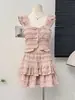 Conjunto de Chaleco y Falda Dulce y Elegante para Mujer, Nuevo Estilo de Verano con Bordes Volantes, Conjunto de Dos Piezas con Falda de Volantes tipo Pastel