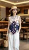 Nueva Ropa Femenina Estilo Nacional Chino Rayón Jacquard de Seda Xiangyun Chaleco sin Mangas Retro Camisa Verano Nuevo Top de Lujo Ligero