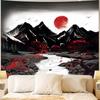 Tapeçaria Padrão Lago Pintura Retrô Clássica Tapeçaria de Paisagem Natural Pendurada na Parede da Sala de Estar e Quarto Tapeçaria Decorativa de Fundo