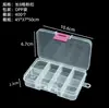 Caja de Almacenamiento de Plástico Transparente de 8 Compartimentos Caja para Accesorios de Componentes Electrónicos Caja Organizadora para Aparejos de Pesca Caja para Joyería de Cuentas para Manualidades Caja para Uñas