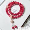 Pulsera de mano de raíz de bodhi natural tiembla con cuentas de bodhi de mano de doble círculo cuentas para hombres y mujeres pulsera para jugar al por mayor