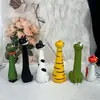 Adornos Creativos de Florero de Gato, Decoración de Jardinería Transfronteriza Florero de Flores Secas, Manualidades de Resina de Animales Lindos de Dibujos Animados