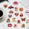 50 pegatinas estéticas rojas retro Pegatinas de grafiti estético para guitarra, cuaderno, maleta, DIY, impermeables