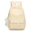 Nova Mochila Casual de Alta Qualidade com Estampa de Bolinhas e Flores Pequenas para Meninas do Ensino Fundamental e Médio Mochila Redutora de Peso para Alunos do Ensino Fundamental