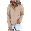 Moda femenina europea y americana 2021 Marca independiente de Amazon sudadera con capucha casual holgada de manga larga con cordón y bolsillos