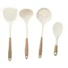 Espátula de Silicone Colorida para Uso Doméstico, Espátula de Cozinha Resistente a Altas Temperaturas, Colher, Escorredor, Frigideira Antiaderente, Conjunto Completo de Utensílios de Cozinha, Grau Alimentício