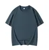Camiseta de Algodón Puro de Peso Pesado 290g, Hombro Caído, Cuello Redondo para Mujer, Estilo Suave, Modelo Básico Simple, Venta al por Mayor Dropshipping