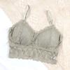 Sexy Top de Tubo de Encaje sin Aros con Tirantes Ropa Interior Estudiantes Femeninos Antideslizante Ligero para Fondo Hermoso Espalda Envuelta Pecho Chaleco Pequeño