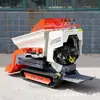 Camión dumper de orugas hidráulico puede levantar y cargar/descargar, minicargador dumper de orugas, transportador dumper de elevación autodescargable
