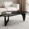 Mesa de centro de cristal para casas pequeñas, moderna minimalista, lujo ligero, mesa pequeña minimalista, mesa de centro creativa de moda para sala de estar